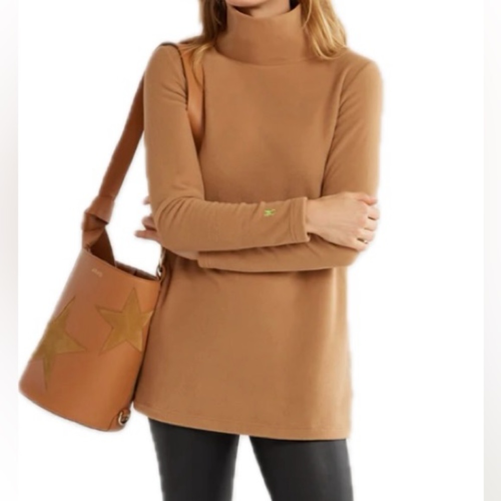 DUDLEY STEPHENS Cobble Hill Turtleneck (Camel) small